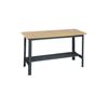 Edsal 60 in. W x 24 in. D Commercial Adjustable-H Workbench with Wood Top