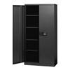 Sandusky 36 in. W x 18 in. D x 72 in. H Quick Assembly Keyless Electronic Coded Steel Cabinet Black