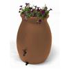 Algreen Castilla 50 Gallon Decorative Rain Barrel with Integrated Planter - Terra Cotta