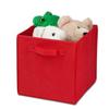 Honey-Can-Do International 4 pack Non-woven foldable cube- red