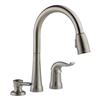 Delta Kate Single Handle Pull-Down Kitchen Faucet With Soap Dispenser