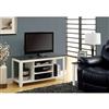 Monarch Specialties White / Grey Marble Top 48 Inch L Tv Console