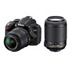 Nikon D3200 w/ AF-S 18-55mm & AF-S 55-200mm VR Lens (Black) 
- 24.2 MP 
- ISO 100-12800 (HS mode)...