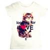 Girls' Graphic Cat 'looking for love' T-Shirt