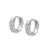 Tradition®/MD Rhodium Plated Brass Huggie Earrings