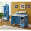 Gabby Student Desk and Bookcase Blue and White