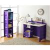 Gabby Student Desk and Bookcase Purple and White