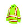 Work King Hi-Vis Rain Jacket With Safety Stripes Yellow/Green Small