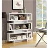 Monarch Specialties White Hollow-Core 55 Inch H Modern Bookcase