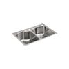 Kohler Octave Top-Mount Double Bowl Kitchen Sink in Stainless Steel