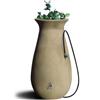 Algreen Cascata 65 Gallon Decorative Rain Barrel with Integrated Planter - Sandalwood