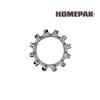 HOME PAK 10 Pack 1/4" 410 Stainless Steel External Tooth Lock Washers