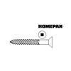 HOME PAK 10 Pack #8 x 5/8" Flat Head Socket Zinc Plated Wood Screws
