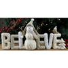 Resin Word Believe, with Snowman Unique Knitted Look