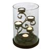 SIMPLY HOME Glass Candle Holder, with 5 Tealights