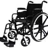 1med 20" aluminum Wheelchair with 1med Standard Grip Cane (Black)