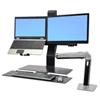 WorkFit-A, LCD & Laptop with Worksurface+