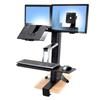 WorkFit-S, LCD & Laptop Sit-Stand Workstation