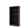 South Shore Smart Basics 4-Shelf Bookcase, Chocolate, Model # 7259767
