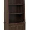 Tall Slant-Back Bookcase with 2 Shaker Doors Espresso
