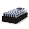 South Shore Quilliams Twin Mates Bed (39'') Ebony, Model # 3377212