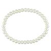 Miadora 5-5.5 mm FW White Pearl Elastic Bracelet, 7 1/2 inches in length