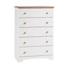 South Shore Summertime Collection 5-Drawer Chest, Natural Maple & Pure White finish