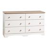 South Shore Summertime Collection Dresser, Natural Maple & Pure White Finish