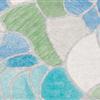 Blue and Green Stained Glass Window Film 17.75" W x 78.76" H