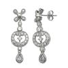 Sterling Silver High Quality Cubic Zirconia Drop Earring