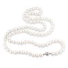 Miadora 8-8.5 mm FW Pearl Necklace with 8 mm Sterling Silver Pressure Ball Clasp, 32" in Length