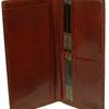 Bond Street, Hand Stained Italian Leather, Breast Pocket Secretary Wallet with Checkboo...