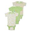 Gerber 3-Pack Fashion Short Sleeve Onesies® Green - 0-3 months
