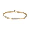 18 K Gold Plated Sterling Silver Bar Bracelet with Diamond Accent