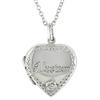 Miadora Heart Locket in Silver with 18" Silver Cable Chain