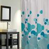 Blue Bubbles Fabric Shower Curtain