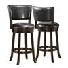 Monarch Black Leather-Look 39"H Swivel Counter Height Stool/ 2pcs