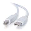 2m USB 2.0 A/B Cable - White