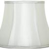 White with Grey Mod Drum Table Shade