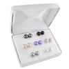 Miadora 8-9 mm Freshwater Multi Colour Button Pearl Earrings - Set of 7