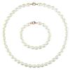 Miadora 7-7.5 mm Freshwater White Rice Pearl Necklace and Bracelet