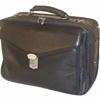 Bond Street, Black Soft Nappa Leather Laptop Briefcase /w Organizer, 730536BLK