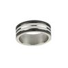 Men's Stainless Steel and Black Ring
