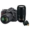 Nikon D7100 24MP DSLR with 18-105mm, 70-300mm VR Lens, and Wireless Mobile Adapter