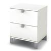 South Shore Sparkling Collection 2-Drawer Nightstand - Pure White
