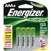 Energizer "AAA" 500mAh Rechargeable Batteries 4-Pack (UNH12BP4)