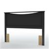 South Shore Step One Collection Contemporary Double/ Queen Wood Panel Headboard - Black