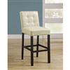 Monarch 43" Leather Barstool (I1761TP) - Set of 2 - Taupe
