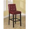 Monarch 43" Leather Barstool (I1762BY) - Set of 2 - Burgundy