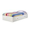 South Shore Logik Collection Single Mates Storage Bed  - Pure White